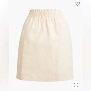 Jcrew cotton-linen beige city skirt